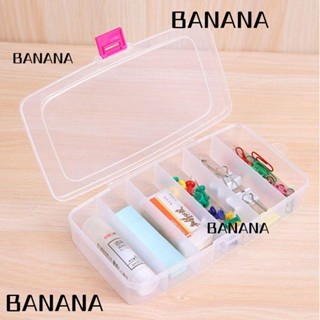 Banana1 กล่องพลาสติกใส ทรงสี่เหลี่ยม 5 6 ช่อง สําหรับใส่เครื่องประดับ ลูกปัด