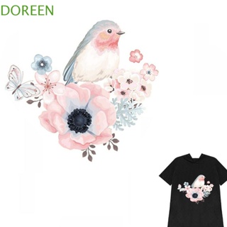 Doreen แผ่นสติกเกอร์รีดร้อน รูปสัตว์ สําหรับตกแต่งเสื้อผ้า