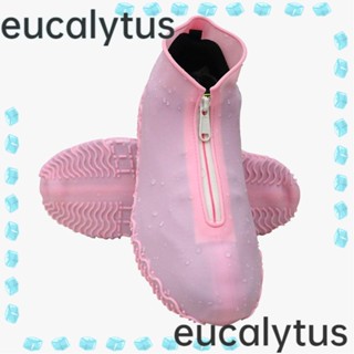 Eucalytus1 ผ้าคลุมรองเท้าบูท กันฝน กันน้ํา สําหรับผู้ชาย และผู้หญิง 1 คู่