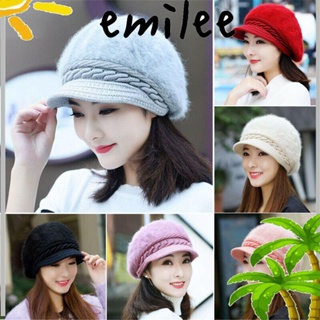 Emilee หมวกเบเร่ต์ ผ้ากํามะหยี่ขนนิ่ม สไตล์วินเทจ สําหรับผู้หญิง