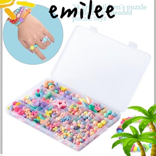 Emilee สร้อยคอลูกปัด 24 ช่อง สีรุ้ง แฮนด์เมด อเนกประสงค์ เพื่อการศึกษา สําหรับเด็ก 500 ชิ้น ต่อกล่อง