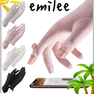 EMILEE ถุงมือ หน้าจอสัมผัส ป้องกันรังสียูวี แฟชั่นสําหรับผู้หญิง