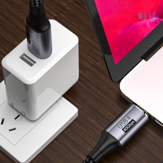 Will สายเคเบิลชาร์จเร็ว 100W USB C เป็น Type C 40Gbps USB-C 90 องศา