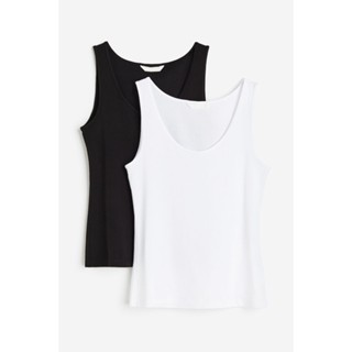 H&amp;M  Woman 2-pack cotton vest tops 1128249_1