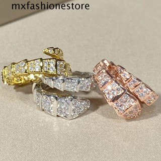 Mxfashione แหวนงู ทองแดง ปรับได้ ของขวัญวันวาเลนไทน์ สไตล์สตรีทพังก์