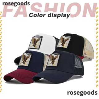 Rosegoods1 หมวกเบสบอล ผ้าฝ้าย ระบายอากาศ สไตล์ฮิปฮอป 6 สี