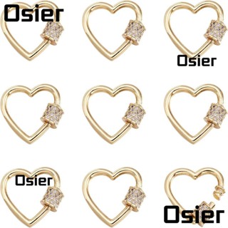 Osier1 หัวใจรัก ชุบทองเหลือง ชุบทอง ความรัก เครื่องประดับ ทําเครื่องประดับ Micro Pave Cubic Zirconia อุปกรณ์เครื่องประดับ