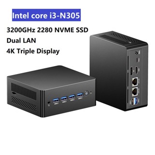 M9n N305 Windows 11 PRO Mini PC i3-N305 DDR4 3200GHz 2280 NVME SSD Dual LAN 4K Triple Display USB 3.2 คอมพิวเตอร์ตั้งโต๊ะ