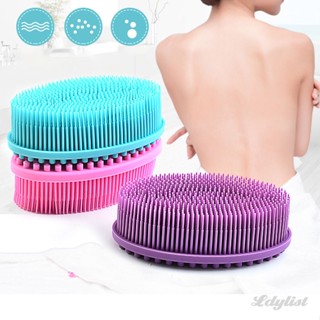 ღ Soft Silicone Body Brush Double-side Scalp Massager Shampoo Brush Wash Bath Shower Exfoliating Skin Fit Foam Great Deep Cleansing Tool