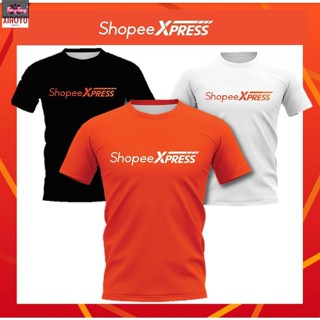 ถูก พร้อมส่ง Shopee Express ช้อปปี้ เอ็กซ์เพรส แขนสั้น คอกลม ส่งด่วน rider ผ้านุ่ม ใส่สบาย มีสต๊อกพร้อมส่ง