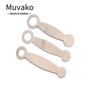 Muvako แหวนขลุ่ย 6 ข้อ สีเงิน สําหรับซ่อมแซมเครื่องดนตรี 3 ชิ้น