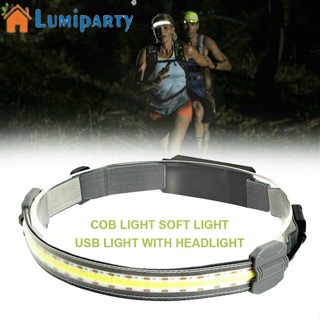 Lumiparty ไฟหน้า Led ขนาดเล็ก แบบพกพา 350 Lumens ชาร์จ Usb กลางแจ้ง วิ่ง ตกปลา หัวไฟฉาย ไฟหน้า