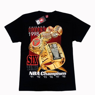 【HOT】 [100% Cotton]เสื้อ Chicago Bulls 1998 (แหวน) เสื้อนักบาส