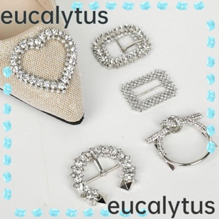 Eucalytus1 คลิปคริสตัล พลอยเทียม แวววาว สําหรับตกแต่งรองเท้าเจ้าสาว 2 ชิ้น