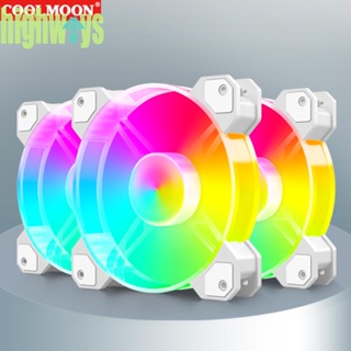 Coolmoon เคสหม้อน้ําระบายความร้อน 5V 3PIN ARGB PC 12V 4PIN PWM 12 ซม. [highways.th]