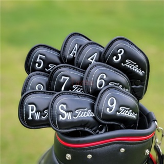 Titleist ใหม่ ผ้าคลุมหัวไม้กอล์ฟ หนัง Pu (3,4,5,6,7,8,9,P,A,S) สําหรับป้องกันหัวไม้กอล์ฟ