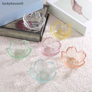 Luckyhouse0^^ จานแก้ว ขนาดเล็ก สไตล์นอร์ดิก ญี่ปุ่น สําหรับใส่ซอส ไอศกรีม ผลไม้ ซาลา