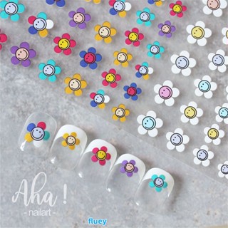 ตามมาตกแต่งเล็บกันเถอะ Craft Manicure Sticker Sun Flower Coloured Flower Nail Art Decoration Sticker Flower Nail Decoration