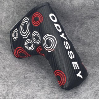 Odyssey Branded ใหม่ ปลอกคลุมหัวไม้กอล์ฟ หนัง Pu แบบแม่เหล็ก ปิดคริสตัล สําหรับป้องกันหัวไม้พัตเตอร์