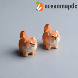 Oceanmapdz พวงกุญแจไม้แกะสลัก จี้รูปสัตว์ สุนัขฮัสกี้ เครื่องประดับ แฮนด์เมด