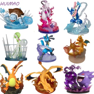 Huimao โมเดลฟิกเกอร์ PVC รูปปั้นโปเกม่อน Mewtwo Pikachu GK Gengar Charizard Blastoise ของเล่นสะสม สําหรับเด็ก