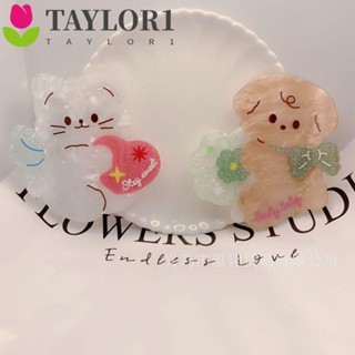 Taylor1 กรงเล็บแมว สีขาว สัตว์ หัวใจสีชมพู กรดอะซิติกหวาน สไตล์เกาหลี ฮาราจูกุ เด็กผู้หญิง