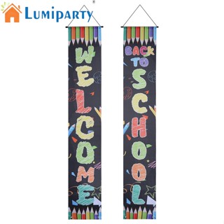 Lumiparty แบนเนอร์ Welcome พร็อพถ่ายรูป สําหรับโรงเรียนอนุบาล 1 คู่