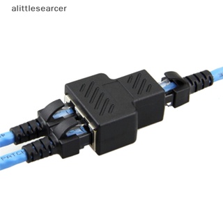 Alittlesearcer อะแดปเตอร์ปลั๊กเชื่อมต่อเครือข่ายอีเธอร์เน็ต RJ45 1 เป็น 2 LAN EN