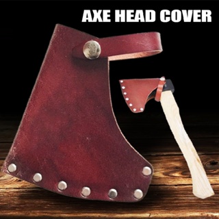New 1pc Leather Axe Holder Hatchet Lanyard Blade Sheath Head Protective Cover