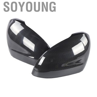 Soyoung Rearview Mirror Cover  2pcs Left Right Caps Carbon Fiber Style 3G0857537H Fit for B8 CC