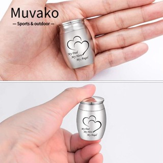 Muvako เขาควาย สเตนเลส ขนาดเล็ก เปิดได้ พร้อมถุงกํามะหยี่ ขนาดเล็ก พกพาสะดวก สีเงิน สําหรับจดจําความรัก