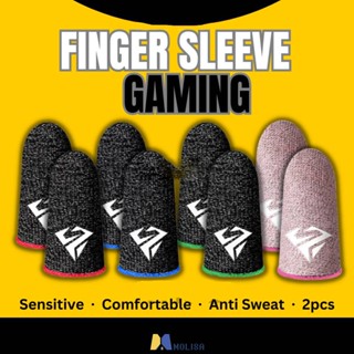 Game Finger Sleeve Gaming ถุงมือกันเหงื่อ Mobile Finger Sleeve Touchscreen Game Controller MOLISA