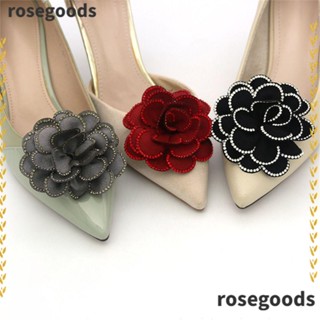 Rosegoods1 คลิปหัวเข็มขัด รูปดอกไม้ ประดับพลอยเทียม เครื่องประดับ สําหรับผู้หญิง 2 ชิ้น