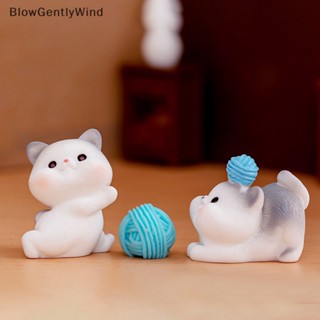 Blowgentlywind ตุ๊กตาแมวเรซิ่น ขนาดเล็ก สําหรับตกแต่งบ้าน ห้องลูกแมว โต๊ะทํางาน ของขวัญ BGW