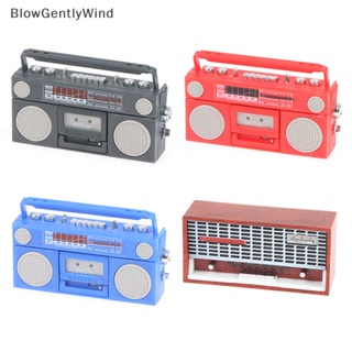 Blowgentlywind โมเดลเครื่องบันทึกวิทยุจิ๋ว 1:12 สําหรับตกแต่งบ้านตุ๊กตา BGW