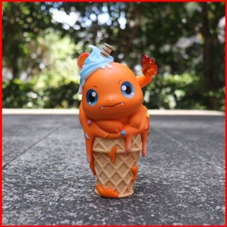 โมเดลฟิกเกอร์ รูปไอศกรีม Yela Pokemon Cone Charmander เหมาะกับของขวัญ ของเล่นสําหรับเด็ก