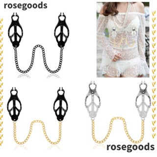 Rosegoods1 แหวนรัดหัวนมปลอม เซ็กซี่ ไม่เจาะร่างกาย เครื่องประดับ สําหรับผู้หญิง