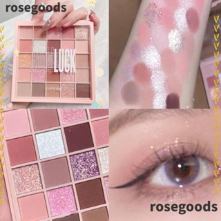 Rosegoods1 พาเลตต์อายแชโดว์กลิตเตอร์ ชิมเมอร์ เนื้อแมตต์ กลิตเตอร์ เลื่อม 25 สี ติดทนนาน สําหรับผู้หญิง