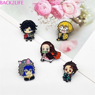 Back2life เข็มกลัด ลายการ์ตูนอนิเมะดาบพิฆาตอสูร สําหรับตกแต่งเสื้อผ้า กระเป๋าเป้สะพายหลัง แจ็กเก็ต