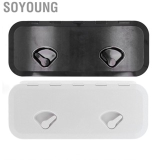 Soyoung Boat Deck Access Inspection Cover 180° Hinged Lid -UV with Lock for Marine 24 x 9.5in