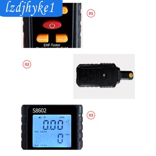 [Lzdjhyke1] เครื่องทดสอบ EMF พร้อมไฟแบ็คไลท์ หน้าจอดิจิทัล LCD 3 in 1 สําหรับใช้ในสํานักงาน และอุตสาหกรรม