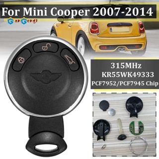 เคสรีโมตกุญแจ 3 ปุ่ม พร้อมชิป PCF7952 315MHz สําหรับ Mini Cooper 2007-2014 KR55WK49333