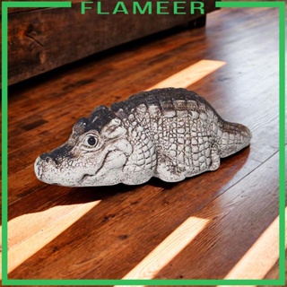 [Flameer] ฟิกเกอร์รูปปั้นจระเข้ ขนาดเล็ก สําหรับสัตว์เลี้ยง สุนัข หอพัก รถยนต์