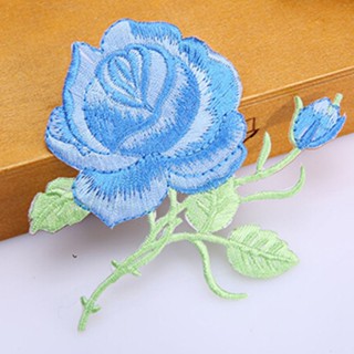 Rose Flower Embroidery Iron On Applique Patch Clearance sale