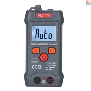 [ขายดี] Njty มัลติมิเตอร์ดิจิทัล หน้าจอ LCD วัดแรงดันไฟฟ้า โอห์ม 600V NCV 4000 RMS AC DC