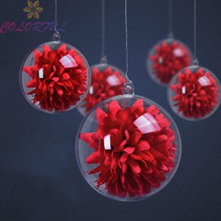 【COLORFUL】Christmas Ball Ball Baubles Decor Christmas Tree Jewelry Transparent 14cm