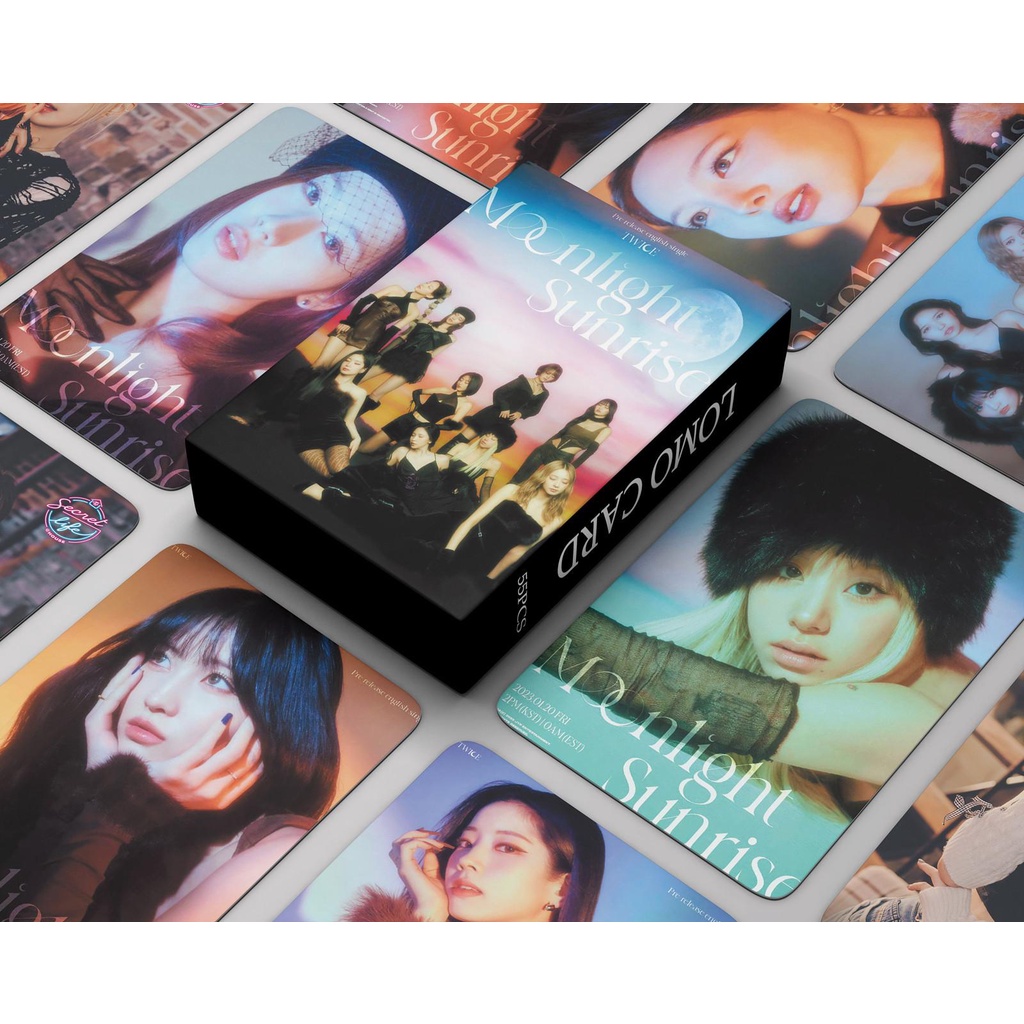 LOMO CARD TWICE 55P การ์ด 2 ด้าน โฟโต้การ์ด ทไวซ์ MOONLIGHT SUNRISE JAPAN SEASON’S GREETINGS 2023 “SECRET LIFE @OFFICE”