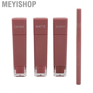 Meyishop Lipstick Kit  4 in 1 Matte Long Lasting Prevent Stick Cup Easy To Color  and Liner Set for Any Skin Type