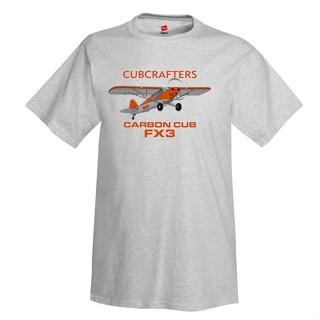 เสื้อยืด ลายเครื่องบิน Cubcrafters Carbon Cub FX3 (สีส้ม) พร้อม Your N#         