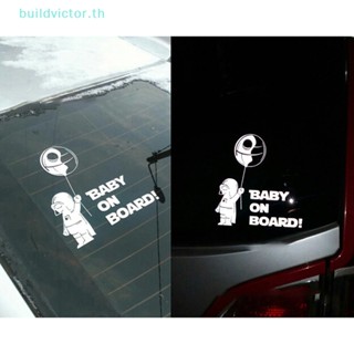 Buildvictor สติกเกอร์ไวนิล ลายนักบินอวกาศ Baby on Board สําหรับติดตกแต่งรถยนต์ TH